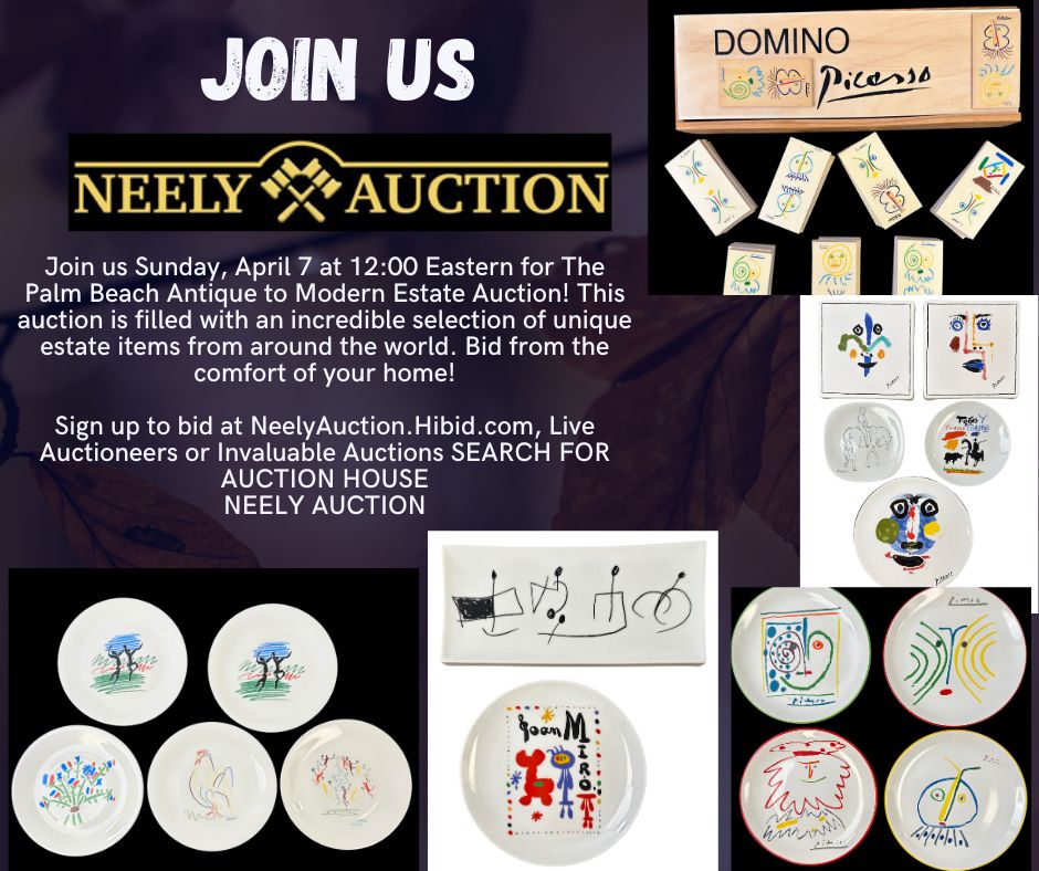Neely Auction's Nov. 7th Palm Beach ANtique to Modern Estate Auction 
